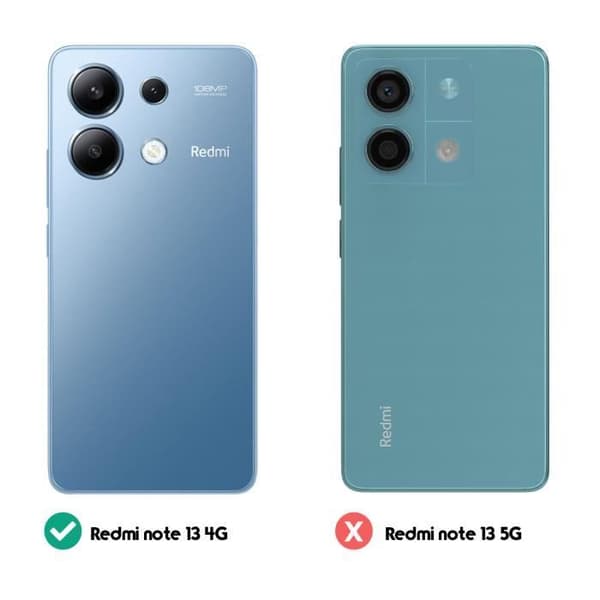 Fodral till Xiaomi Redmi Note 13 4G - AVIZAR - Classic Edition - Korthållare - Videostöd - Svart
