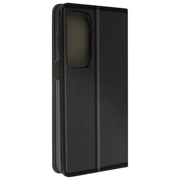 Fodral till Samsung A15 - AVIZAR - Granulerad effekt - Korthållare - Videostöd - Svart