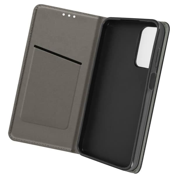 Fodral till Samsung A15 - AVIZAR - Granulerad effekt - Korthållare - Videostöd - Svart