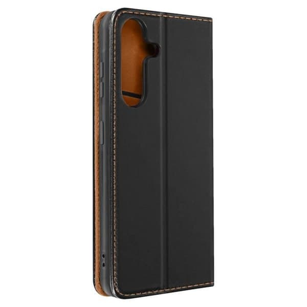 Samsung Galaxy S23 FE Fodral - AVIZAR - Äkta läder - Korthållare - Svart
