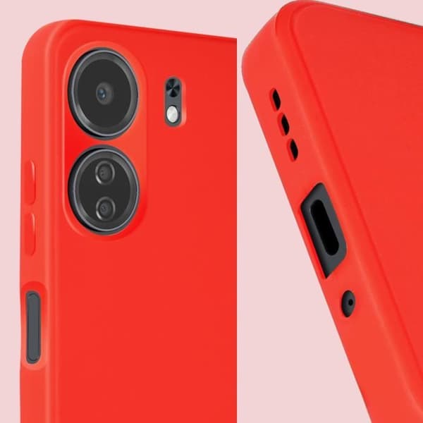 Fodral till Xiaomi Redmi 13C Soft Touch Matte Ultra Flexible Red