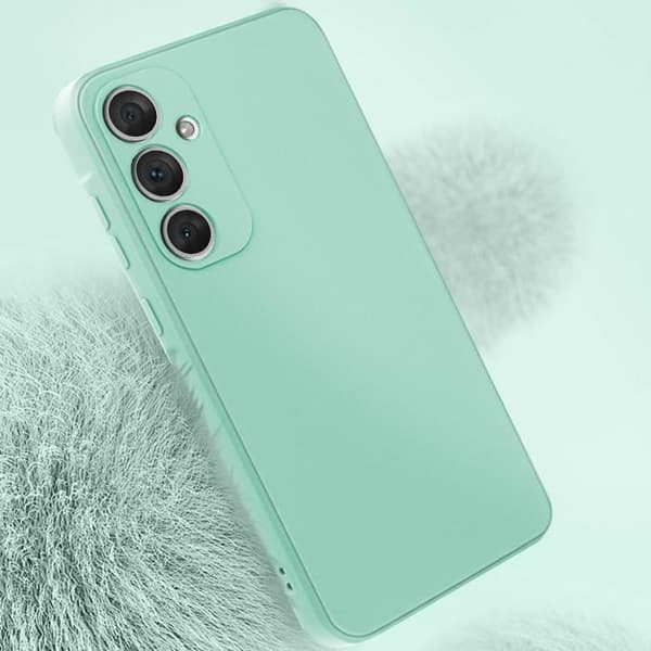 Fodral till Samsung Galaxy A55 Soft Touch Matt Flexibel silikon blekgrön