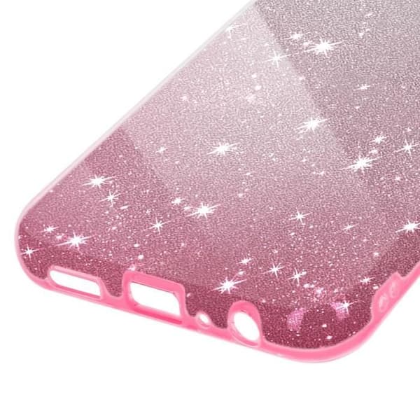 Fodral till Samsung Galaxy A05s Glitter Silikon Halvstyv Tunn Vit / Rosa