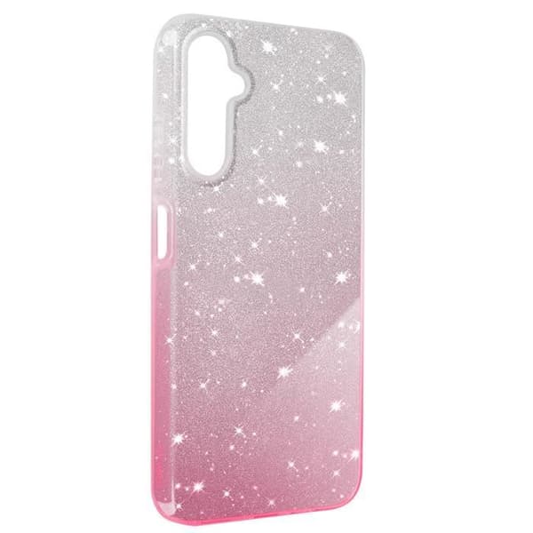 Fodral till Samsung Galaxy A05s Glitter Silikon Halvstyv Tunn Vit / Rosa