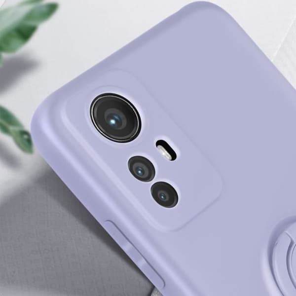 Smartphonefodral - AVIZAR - Xiaomi Redmi Note 12S - Integrerad ring - Lavendellila - Mjuk beröring