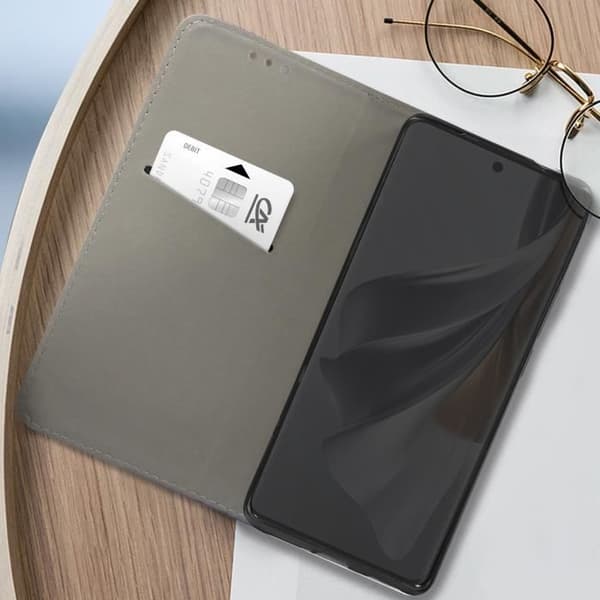 Fodral till Oppo Reno 10 och Reno 10 Pro - AVIZAR - Funktion för plånboksställ - Svart