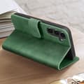 Miniatyrbild 4 av 4: Fodral till Samsung S24 Plus - AVIZAR - Wallet Flip Video Support - Grön - Syntet - Flik