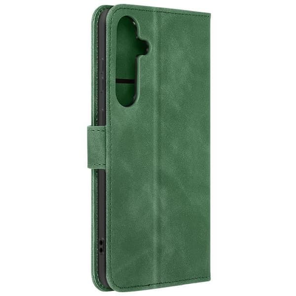 Fodral till Samsung S24 Plus - AVIZAR - Wallet Flip Video Support - Grön - Syntet - Flik