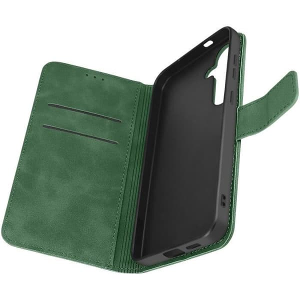 Fodral till Samsung S24 Plus - AVIZAR - Wallet Flip Video Support - Grön - Syntet - Flik