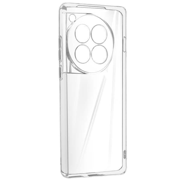 AVIZAR Fodral för OnePlus 12 och 12R - Transparent mjukt silikon - Skyddad kamera - Anti-gulning textur