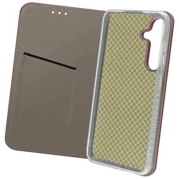 Fodral till Samsung Galaxy S24 Plånbok Magnetisk Stativ Funktion Burgundy