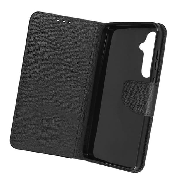 Fodral för Samsung Galaxy S24 Flip Wallet Video Support Svart - AVIZAR - Halvstyvt - Syntet - Blandat
