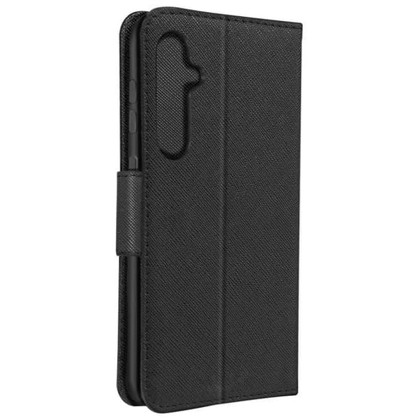 Fodral för Samsung Galaxy S24 Flip Wallet Video Support Svart - AVIZAR - Halvstyvt - Syntet - Blandat