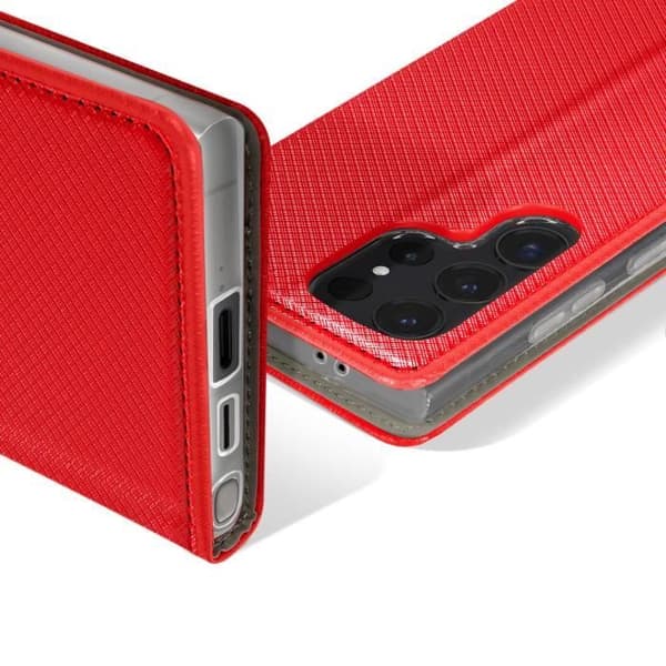 Fodral till Samsung Galaxy S24 Ultra korthållare Smart Collection Röd