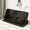 Miniatyrbild 3 av 4: Fodral till Samsung Galaxy A25 - AVIZAR - Korthållare Videostöd Magnetic Flip Svart