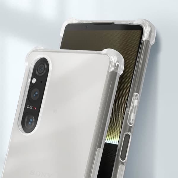 Fodral till Sony Xperia 1 V - AVIZAR - Classic Bump - Mjuk silikon - Transparenta stötsäkra hörn