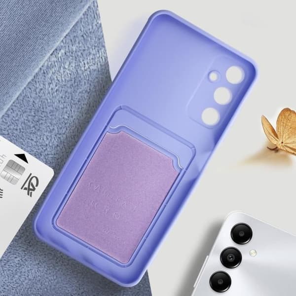 Fodral till Samsung Galaxy A05s - AVIZAR - Mjuk anti-fingeravtryck korthållare lavendel