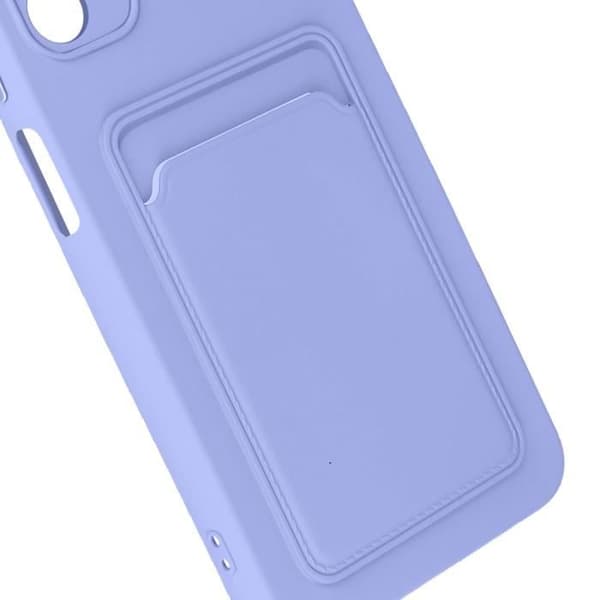 Fodral till Samsung Galaxy A05s - AVIZAR - Mjuk anti-fingeravtryck korthållare lavendel