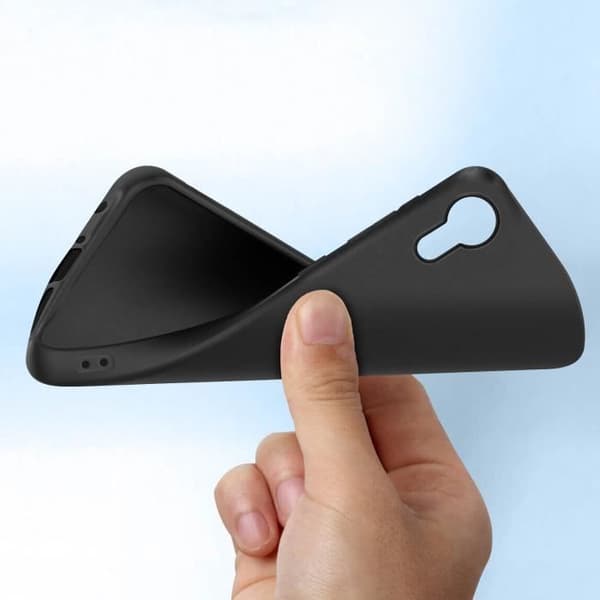 Fodral till Samsung Xcover 7 - AKASHI - Svart - Flexibel Soft touch - Stötsäkra hörn