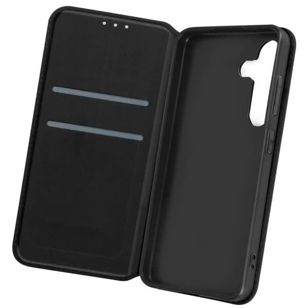 Fodral till Galaxy S24 - AVIZAR - Korthållare Videostöd Magnetic Flip Svart