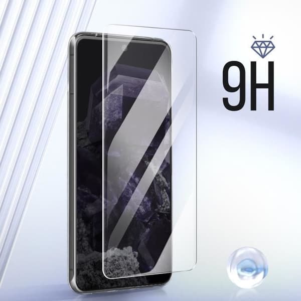 Fodral till Google Pixel 8 - AVIZAR - Silikongel och härdat glas - Genomskinlig