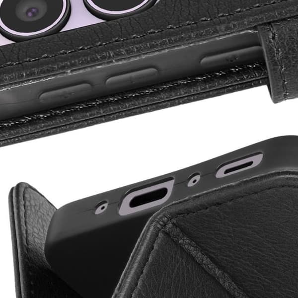 Fodral till Samsung Galaxy A35 5G - AVIZAR - Plånbok och videohållare - Svart