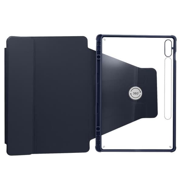 Skal till Samsung Galaxy Tab S9 FE Plus - AVIZAR - 360° roterande stativ - midnattsblå