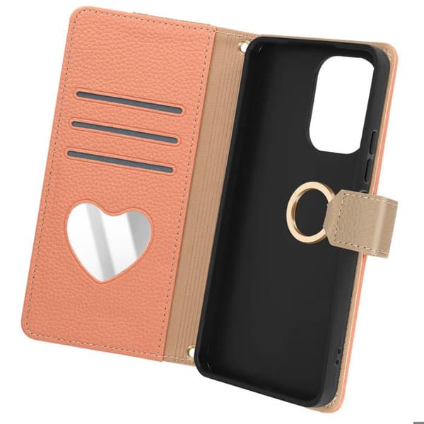 Axelremsfodral för Xiaomi Redmi 13C Plånbok med dragkedja Aprikos Crush