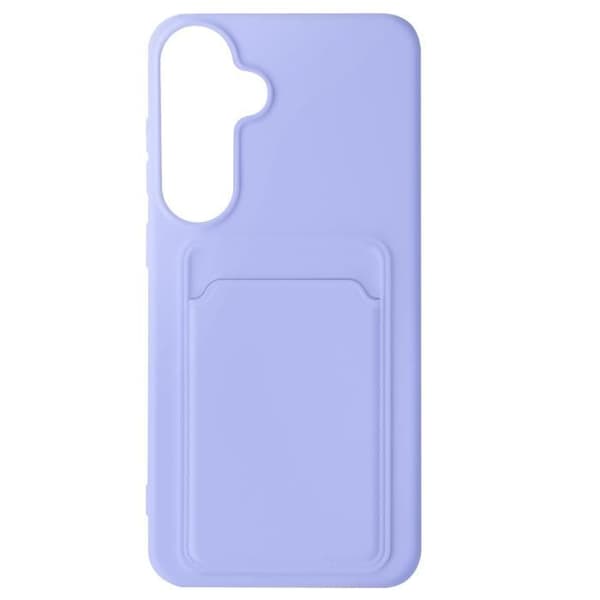 Fodral för Samsung Galaxy S24 korthållare Mjuk anti-fingeravtryck lila