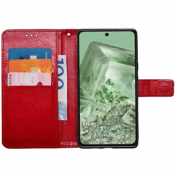 Plånboksfodral 3-kort Google Pixel 8a - Röd