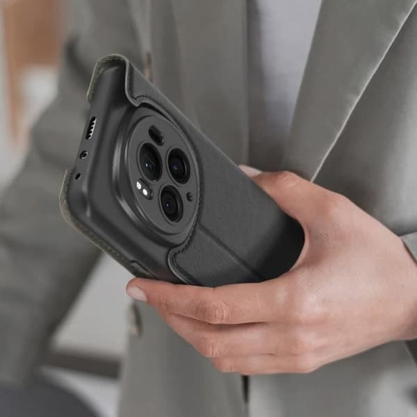 Fodral för Honor Magic 6 Pro Flip-korthållare och videostöd Bigben Black