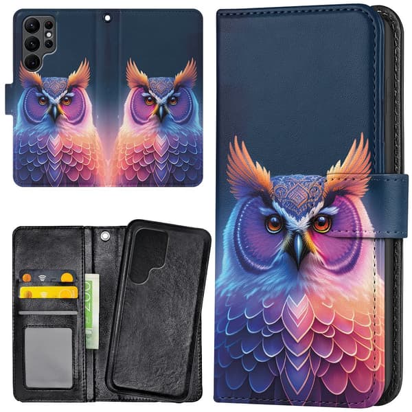 Samsung Galaxy S24 Ultra - Lommebok Deksel Ugle