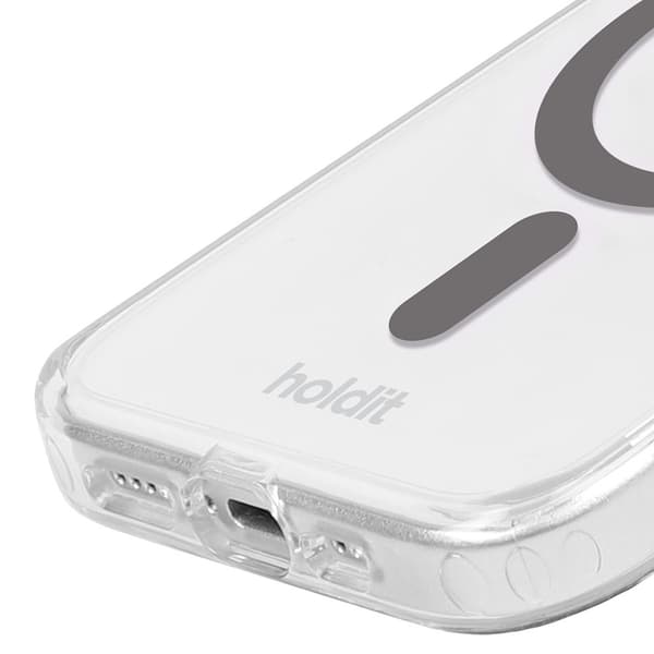 holdit iPhone 15 Pro Max Skal MagSafe Case Space Gray Transparent