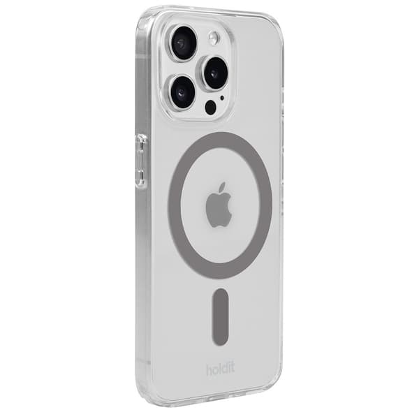 holdit iPhone 15 Pro Max Skal MagSafe Case Space Gray Transparent
