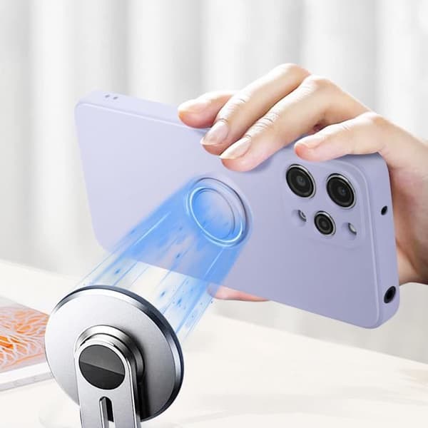 Fodral till Xiaomi Redmi 12 Ringhållare Flexibel silikon lavendel