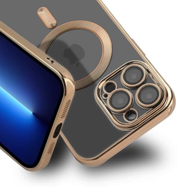 Luxury Mobilskal med Magsafe iPhone 13 Pro Max - Guld