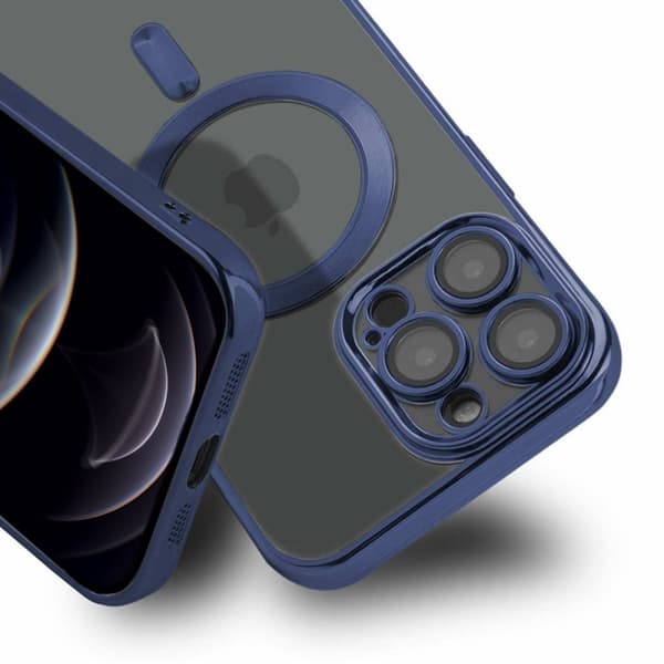 Luxury Mobilskal med Magsafe iPhone 12 Pro Max - Mörkblå
