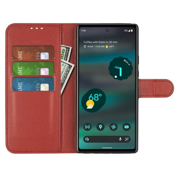Google Pixel 7A Plånboksfodral med Stativ - Brun