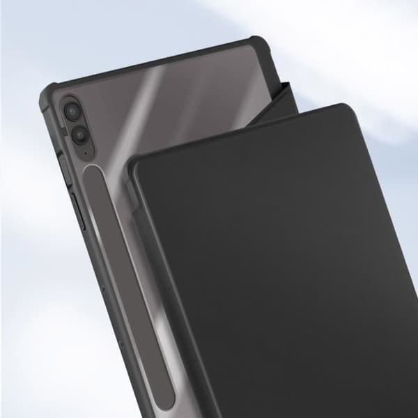Skal - AVIZAR - Samsung Galaxy Tab S9 FE Plus - 360° Roterande Stativ - Svart