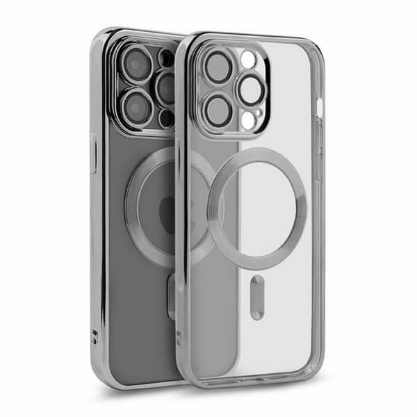 Luxury Mobilskal med Magsafe iPhone 15 Pro - Silver