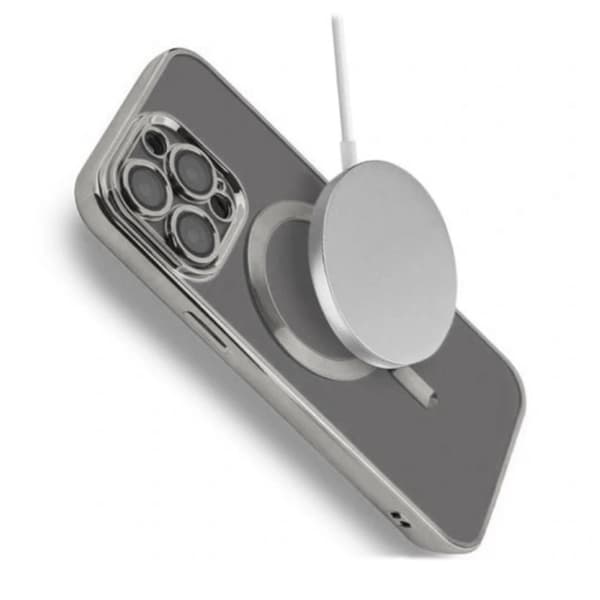 Luxury Mobilskal med Magsafe iPhone 15 Pro - Silver