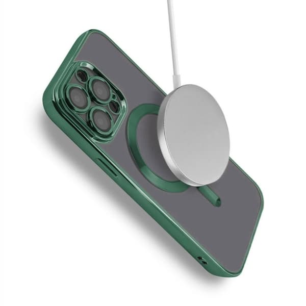 Luxury Mobilskal med Magsafe iPhone 14 Pro Max - Militärgrön