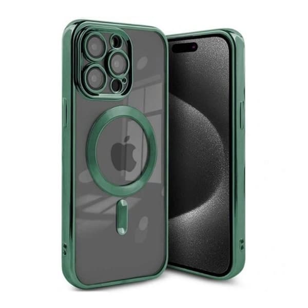 Luxury Mobilskal med Magsafe iPhone 14 Pro Max - Militärgrön