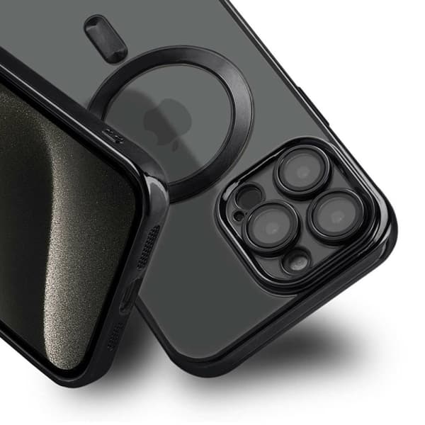 Luxury Mobilskal med Magsafe iPhone 15 Pro Max - Svart