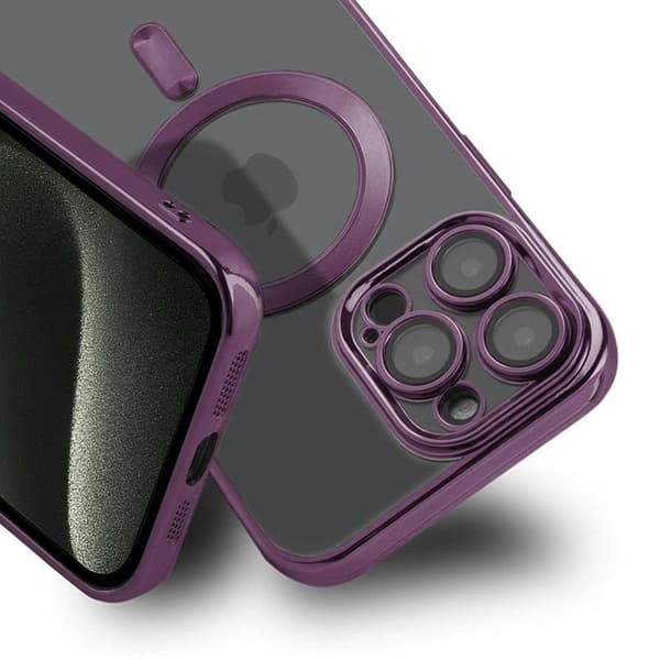 Luxury Mobilskal med Magsafe iPhone 15 Pro Max - Lila