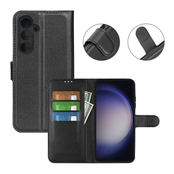 Samsung Galaxy S23 FE Plånboksfodral med Stativ - Svart