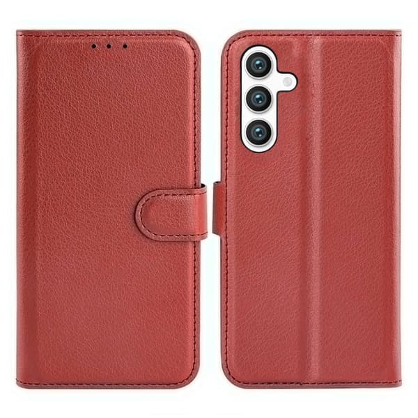 Samsung Galaxy S24 Plus Plånboksfodral med Stativ - Brun