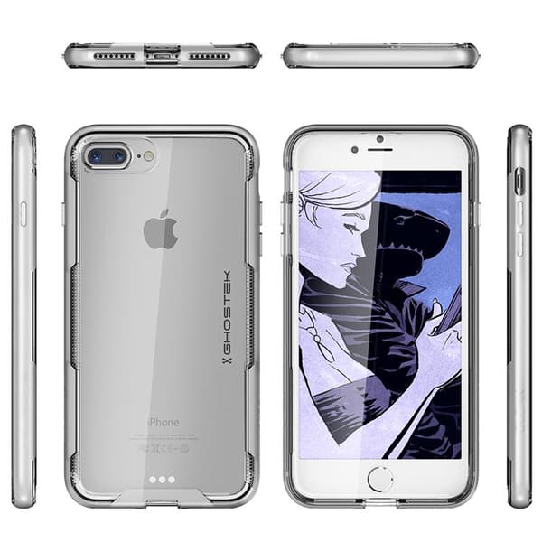 Cloak 3 etui til Apple iPhone 7 Plus 8 Plus s?lv