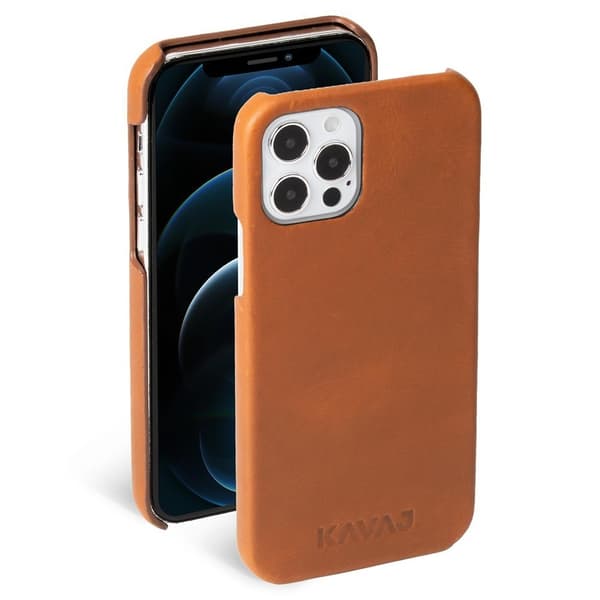 KAVAJ iPhone 12/iPhone 12 Pro Kuori Boston Ruskea
