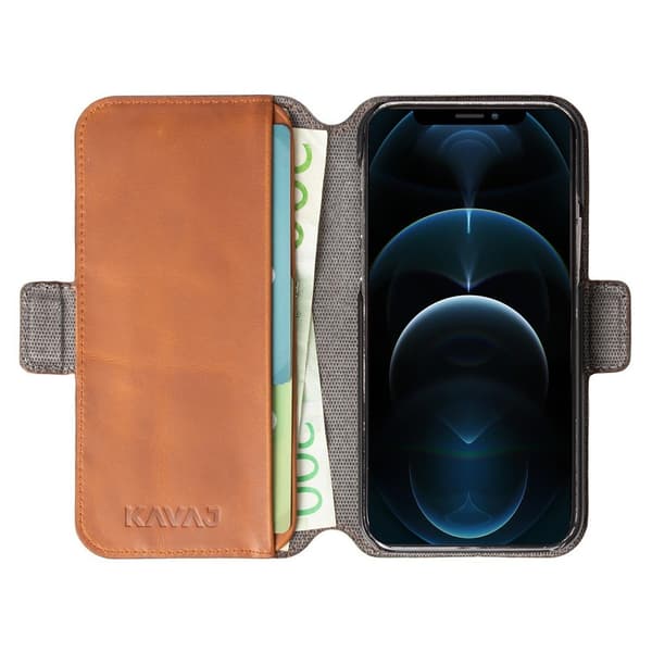 KAVAJ iPhone 12/iPhone 12 Pro Fodral Phoenix Brun